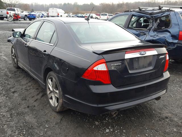 3FAHP0KC6AR327001 - 2010 FORD FUSION SPO BLACK photo 3