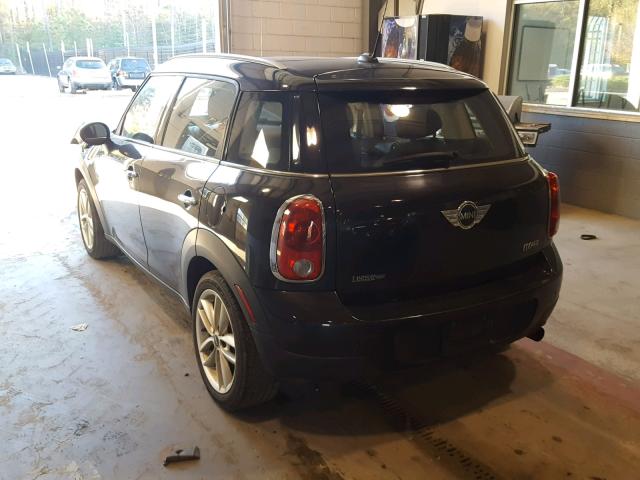 WMWZB3C56BWH95145 - 2011 MINI COOPER COU BLACK photo 3