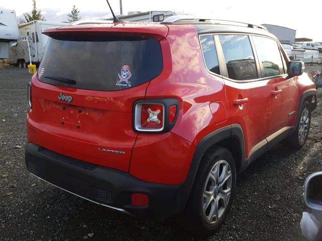 ZACCJADT1FPC40374 - 2015 JEEP RENEGADE L RED photo 4