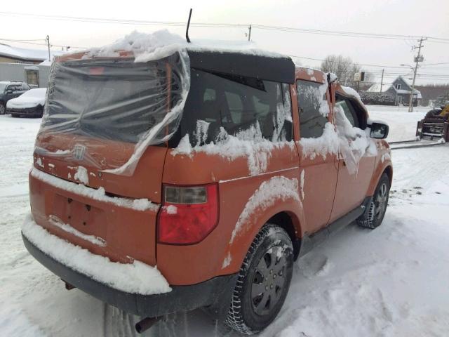 5J6YH28706L801327 - 2006 HONDA ELEMENT EX ORANGE photo 4