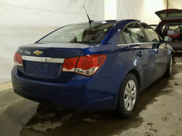 1G1PC5SH7C7354222 - 2012 CHEVROLET CRUZE LS BLUE photo 4