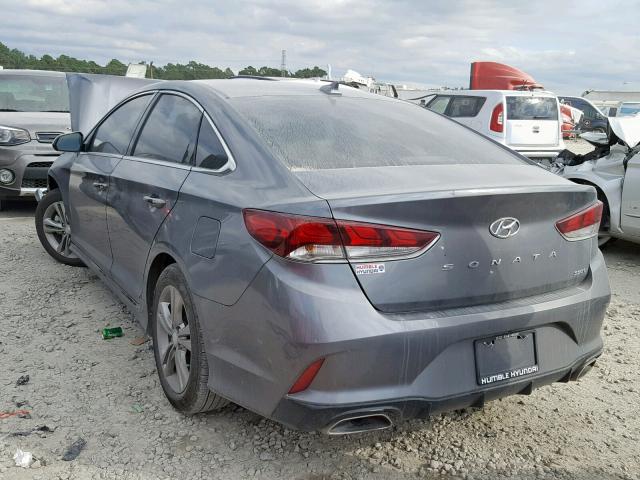 5NPE34AF5JH708997 - 2018 HYUNDAI SONATA SPO GRAY photo 3