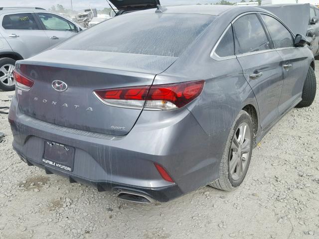 5NPE34AF5JH708997 - 2018 HYUNDAI SONATA SPO GRAY photo 4