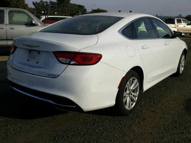 1C3CCCAB1GN169208 - 2016 CHRYSLER 200 LIMITE WHITE photo 4