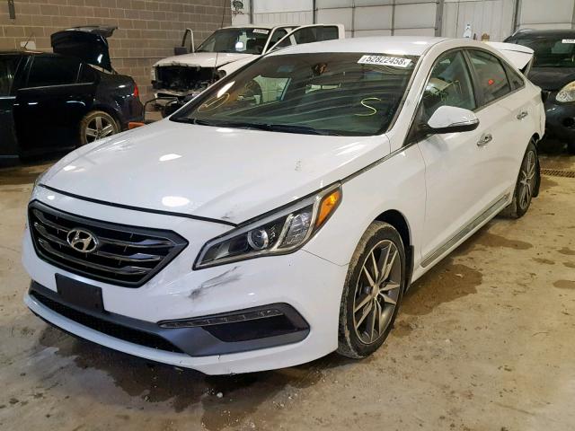 5NPE34AB7FH087511 - 2015 HYUNDAI SONATA SPO WHITE photo 2