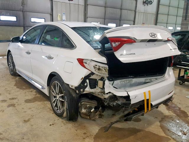 5NPE34AB7FH087511 - 2015 HYUNDAI SONATA SPO WHITE photo 3