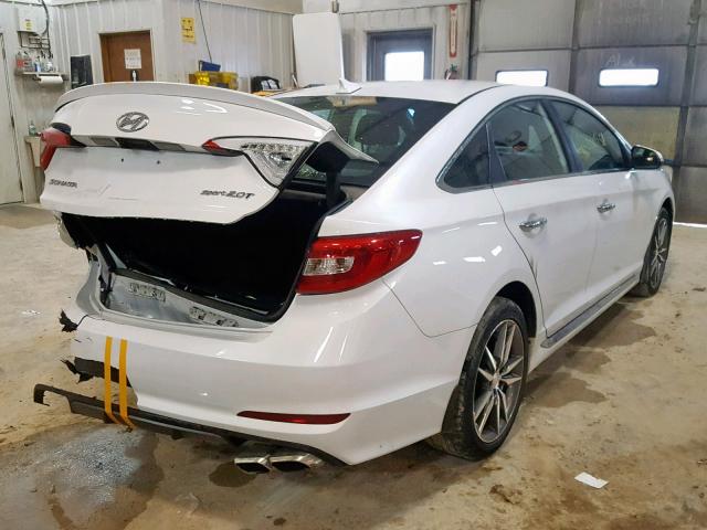 5NPE34AB7FH087511 - 2015 HYUNDAI SONATA SPO WHITE photo 4