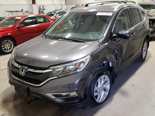 2HKRM4H71FH618220 - 2015 HONDA CR-V EXL GRAY photo 2