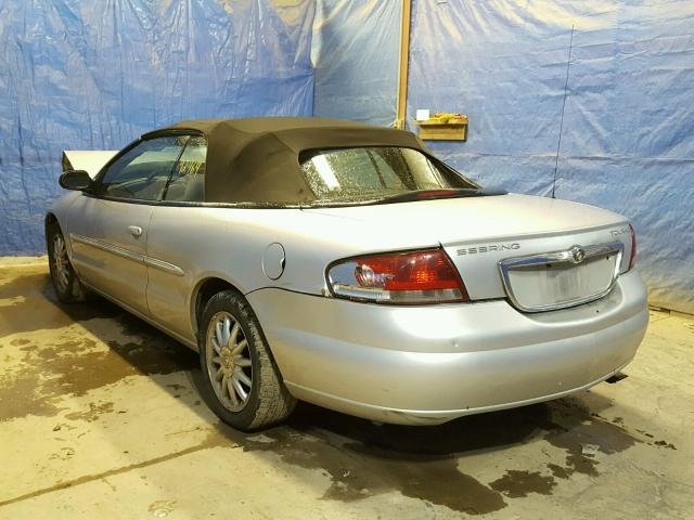 1C3EL55R44N311378 - 2004 CHRYSLER SEBRING LX SILVER photo 3