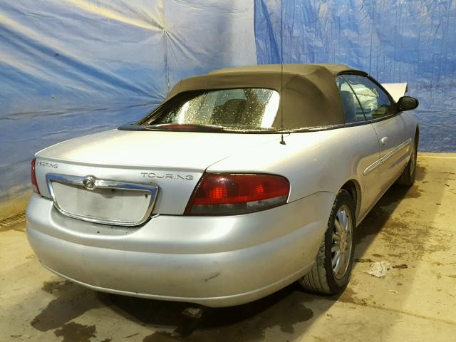 1C3EL55R44N311378 - 2004 CHRYSLER SEBRING LX SILVER photo 4