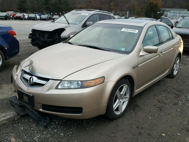 19UUA66245A023472 - 2005 ACURA TL GOLD photo 2