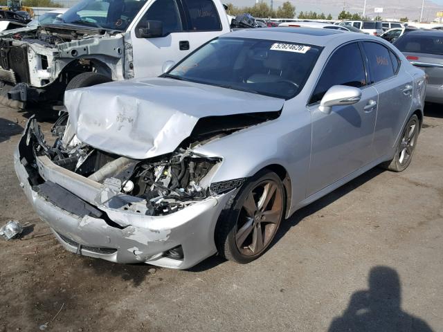 JTHBF5C20C5173427 - 2012 LEXUS IS 250 SILVER photo 2