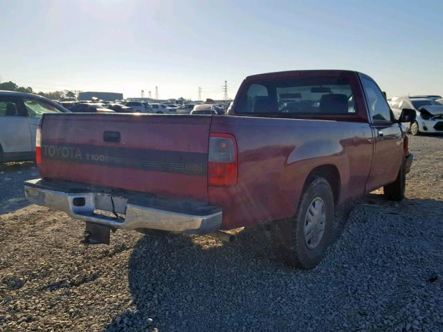 JT4JM11D8T0009713 - 1996 TOYOTA T100 RED photo 4