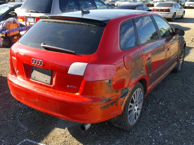 WAUMF98PX6A172378 - 2006 AUDI A3 2.0 SPO RED photo 4