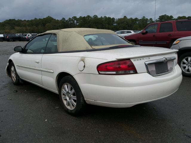 1C3EL75R34N261004 - 2004 CHRYSLER SEBRING GT WHITE photo 3