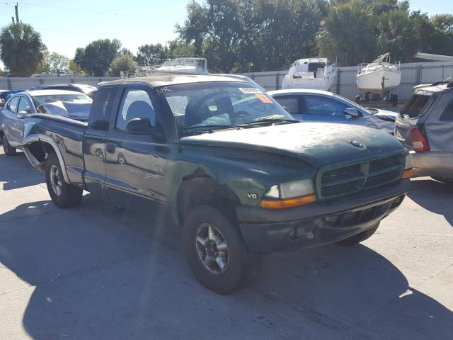 1B7GG22Y8XS224110 - 1999 DODGE DAKOTA GREEN photo 1