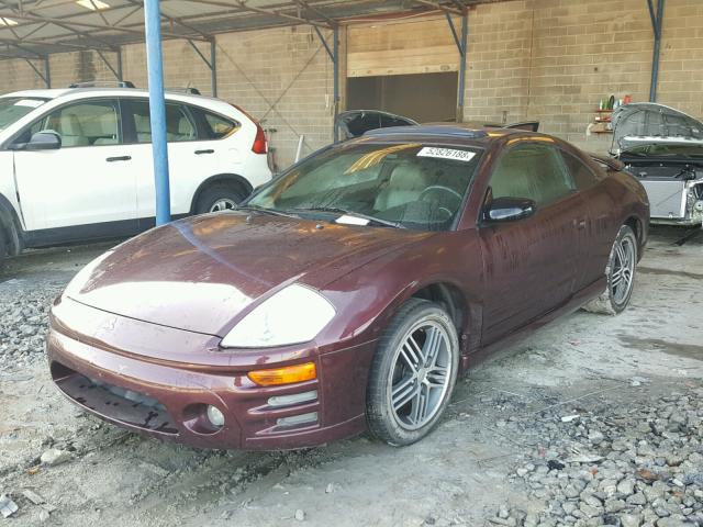 4A3AC74HX3E111096 - 2003 MITSUBISHI ECLIPSE GT MAROON photo 2