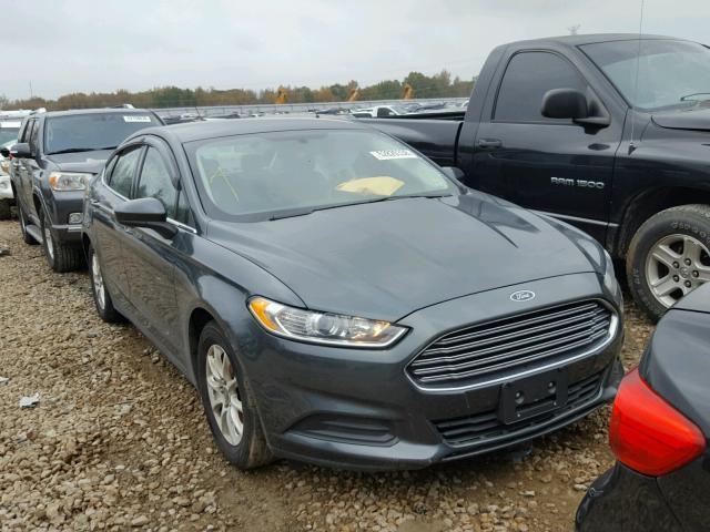 3FA6P0G72FR282715 - 2015 FORD FUSION S GREEN photo 1