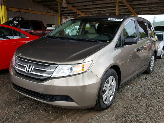 5FNRL5H26DB063810 - 2013 HONDA ODYSSEY LX BROWN photo 2