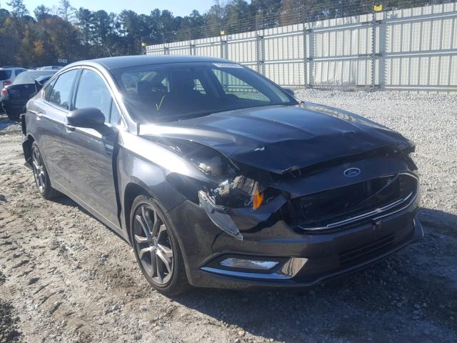 3FA6P0G75HR392340 - 2017 FORD FUSION S GRAY photo 1