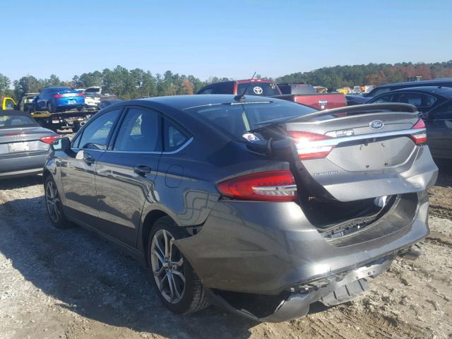 3FA6P0G75HR392340 - 2017 FORD FUSION S GRAY photo 3