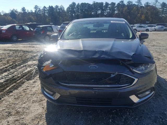 3FA6P0G75HR392340 - 2017 FORD FUSION S GRAY photo 9