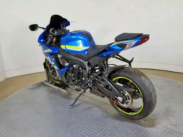 JS1GR7MA1J2100138 - 2018 SUZUKI GSX-R750 BLUE photo 6