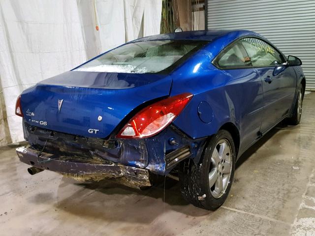 1G2ZH158564230417 - 2006 PONTIAC G6 GT BLUE photo 4