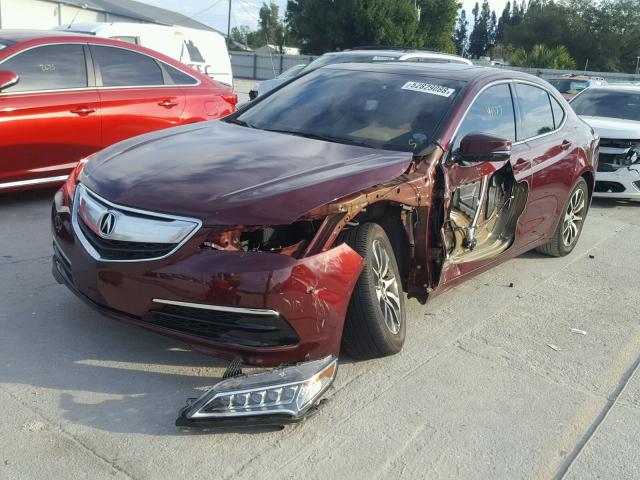 19UUB1F3XGA000984 - 2016 ACURA TLX MAROON photo 2