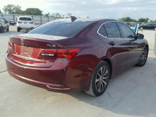 19UUB1F3XGA000984 - 2016 ACURA TLX MAROON photo 4