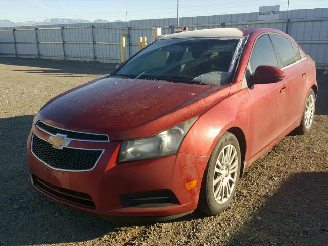 1G1PK5SC2C7180311 - 2012 CHEVROLET CRUZE ECO RED photo 2