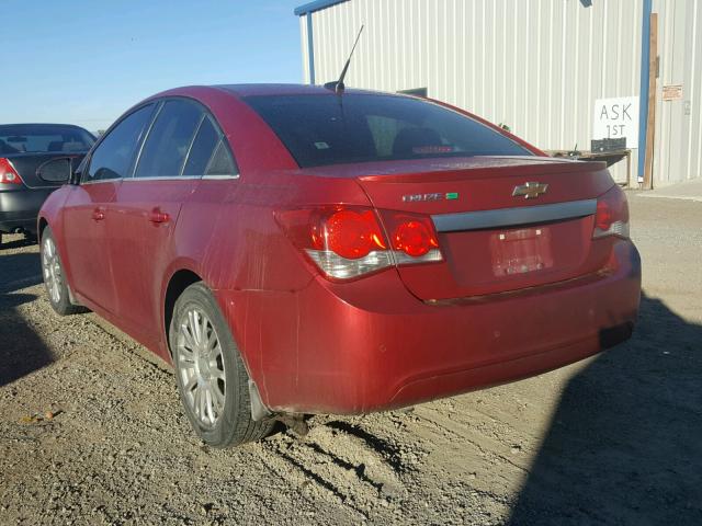 1G1PK5SC2C7180311 - 2012 CHEVROLET CRUZE ECO RED photo 3