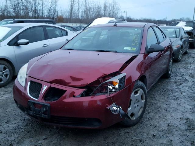 1G2ZF57B284305244 - 2008 PONTIAC G6 VALUE L RED photo 2