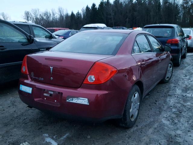 1G2ZF57B284305244 - 2008 PONTIAC G6 VALUE L RED photo 4