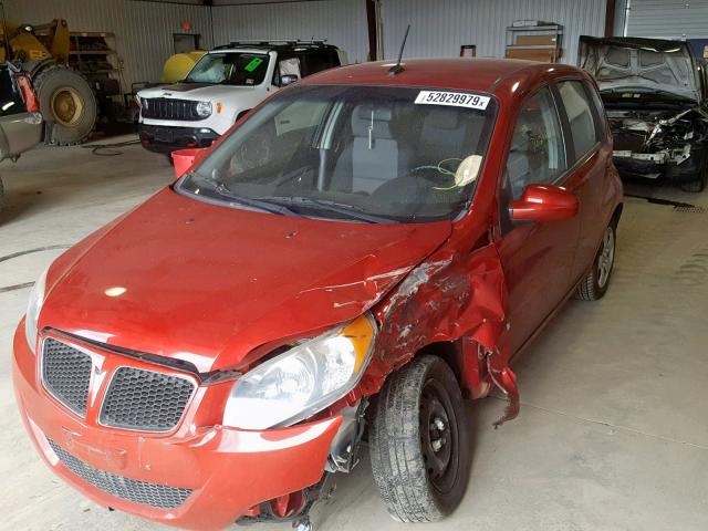 KL2TD66E69B643111 - 2009 PONTIAC G3 RED photo 2