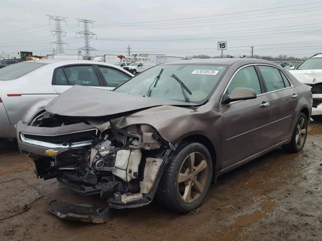 1G1ZC5E03CF173283 - 2012 CHEVROLET MALIBU 1LT BROWN photo 2