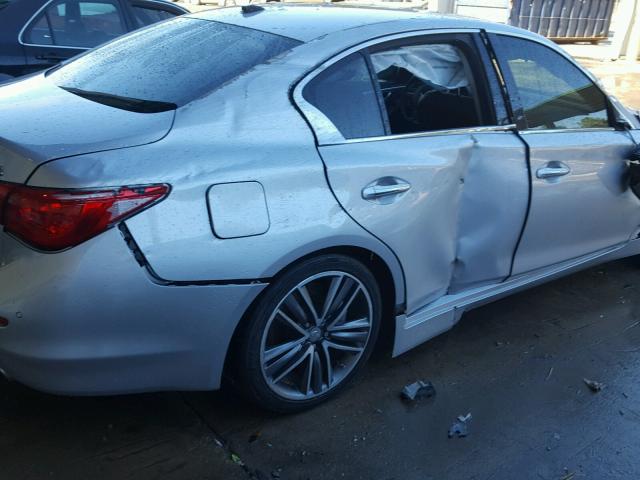 JN1BV7AP2EM671266 - 2014 INFINITI Q50 BASE SILVER photo 9