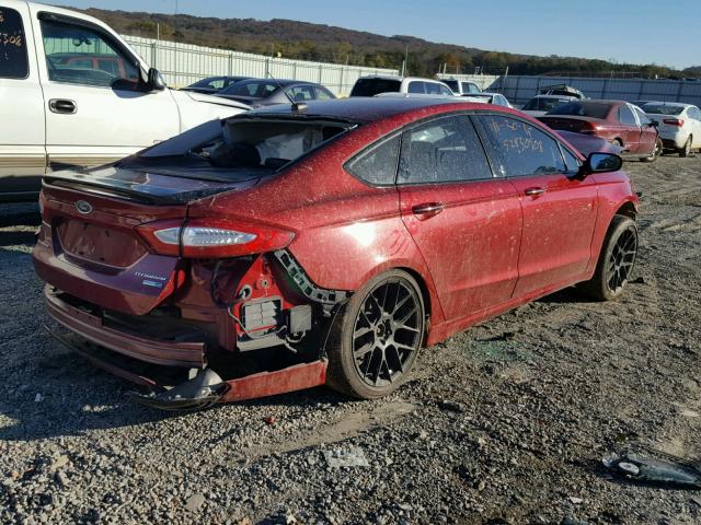 3FA6P0D95FR275196 - 2015 FORD FUSION TIT RED photo 4