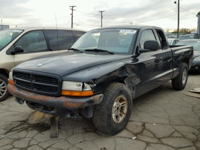 1B7GL23Y6VS178784 - 1997 DODGE DAKOTA BLACK photo 2