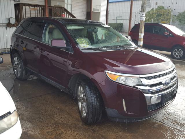 2FMDK4KCXBBA11241 - 2011 FORD EDGE LIMIT MAROON photo 1