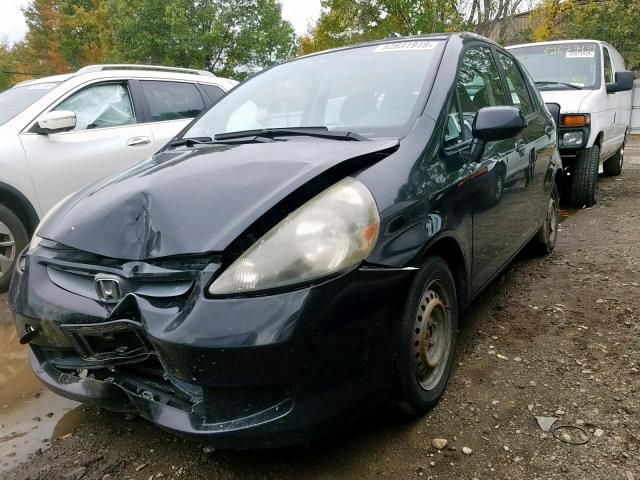 JHMGD38427S008156 - 2007 HONDA FIT BLACK photo 2