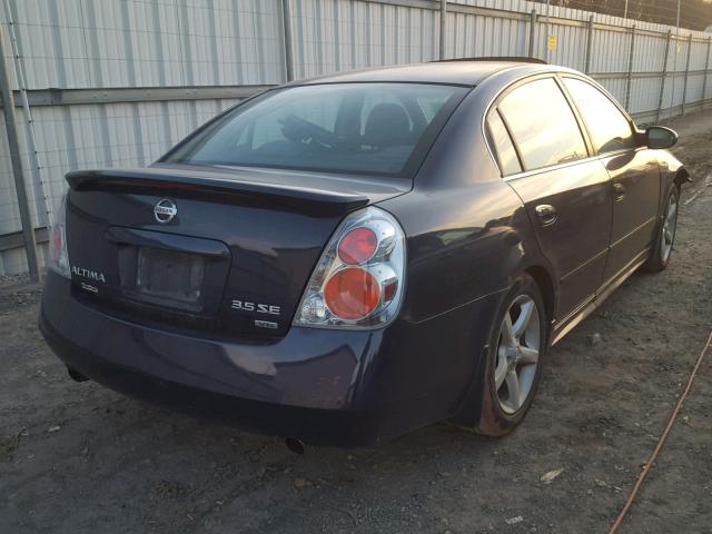 1N4BL11D25N472837 - 2005 NISSAN ALTIMA SE BLUE photo 4