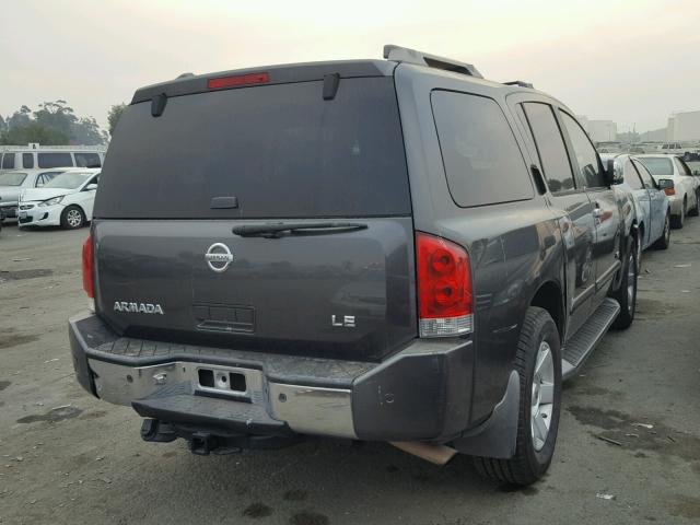 5N1AA08B15N718850 - 2005 NISSAN ARMADA SE BLACK photo 4