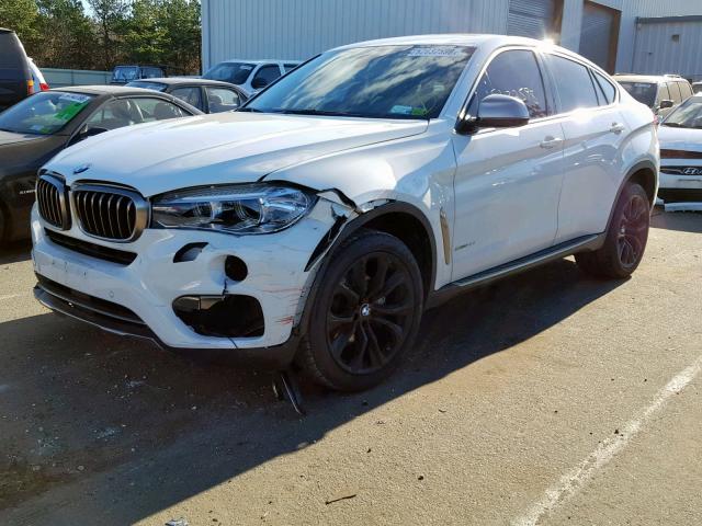 5UXKU2C55F0N77050 - 2015 BMW X6 XDRIVE3 WHITE photo 2