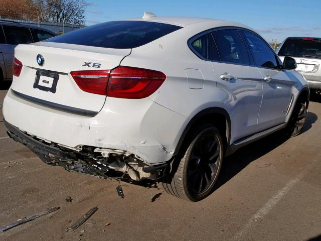 5UXKU2C55F0N77050 - 2015 BMW X6 XDRIVE3 WHITE photo 4