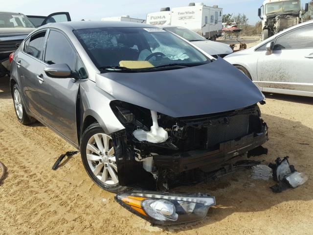 KNAFX4A87F5320202 - 2015 KIA FORTE EX GRAY photo 1