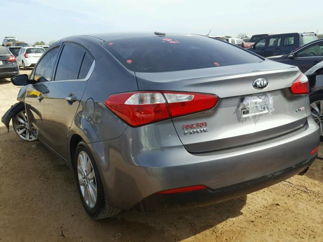 KNAFX4A87F5320202 - 2015 KIA FORTE EX GRAY photo 3