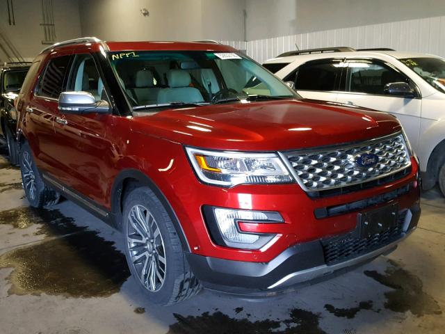 1FM5K8HTXGGB42091 - 2016 FORD EXPLORER P RED photo 1