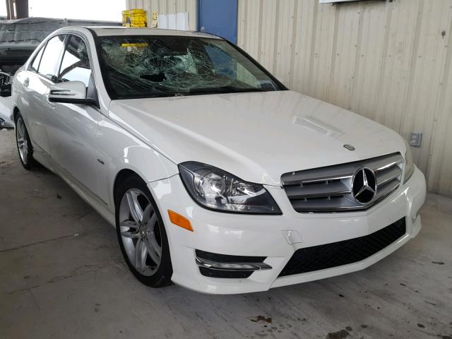 WDDGF4HB9CR222083 - 2012 MERCEDES-BENZ C 250 WHITE photo 1