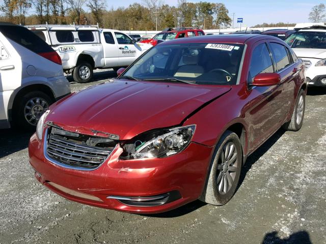 1C3CCBBB9DN542709 - 2013 CHRYSLER 200 TOURIN RED photo 2